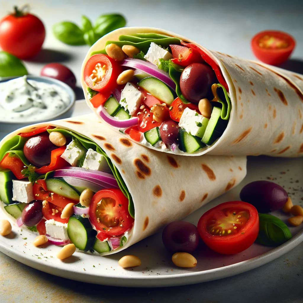 Mediterranean Veggie Wrap