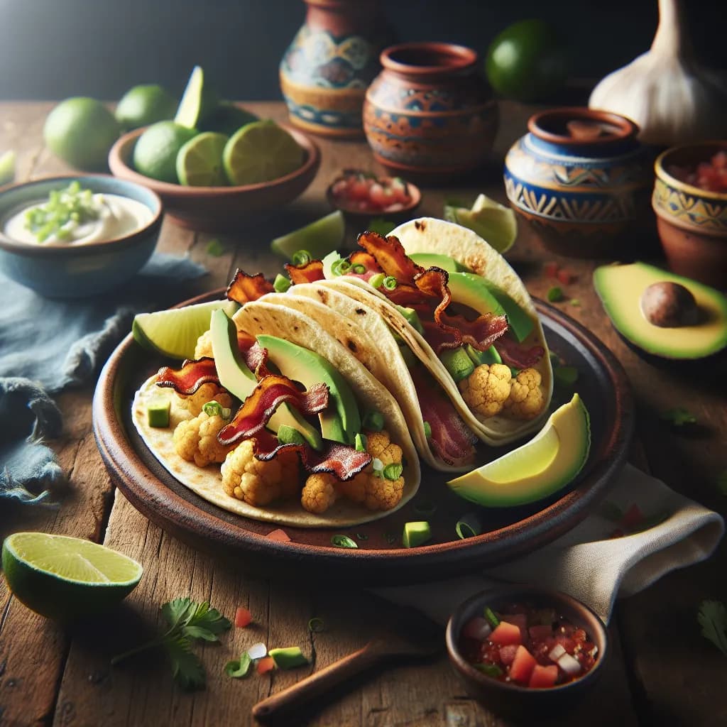 Mexican Bacon and Cauliflower Tacos