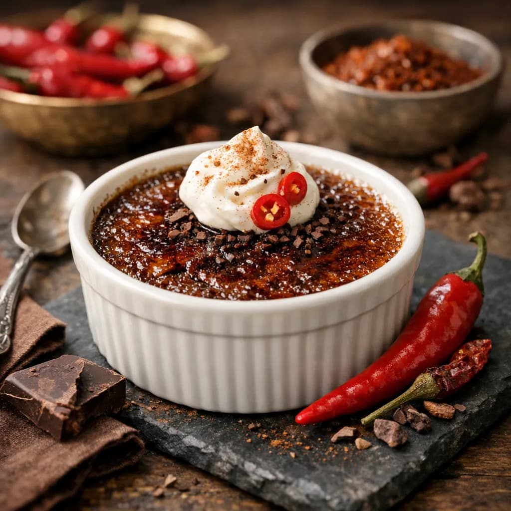 Mexican Chocolate Chili Crème Brûlée