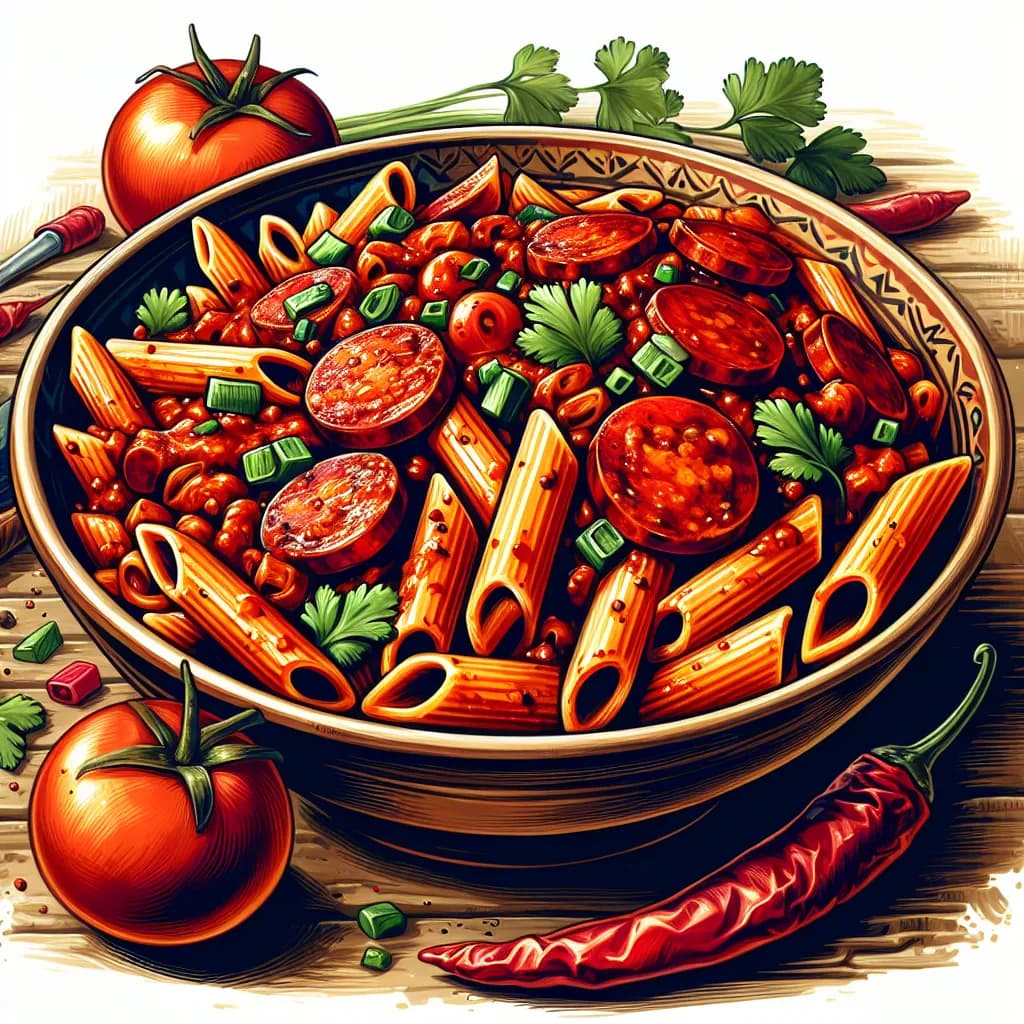 Mexican Chorizo and Tomato Pasta