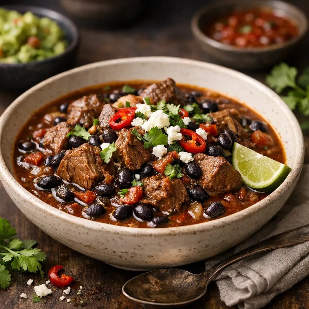 Mexican Lamb and Black Bean Stew