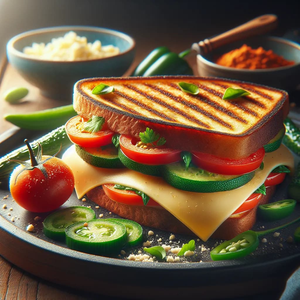 Mexican Style Gluten-Free Grilled Cheese with Tomato
