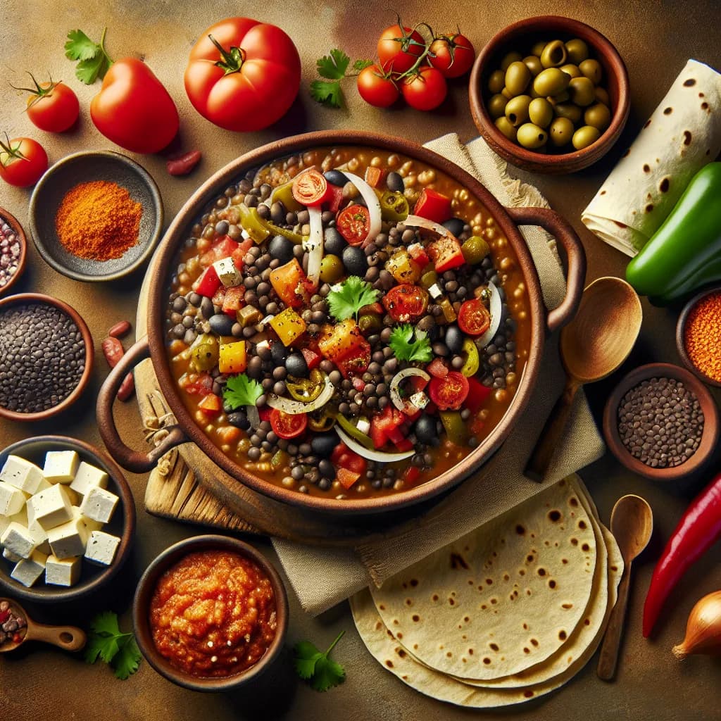 Mexikanisch-mediterraner Onepot mit Linsen