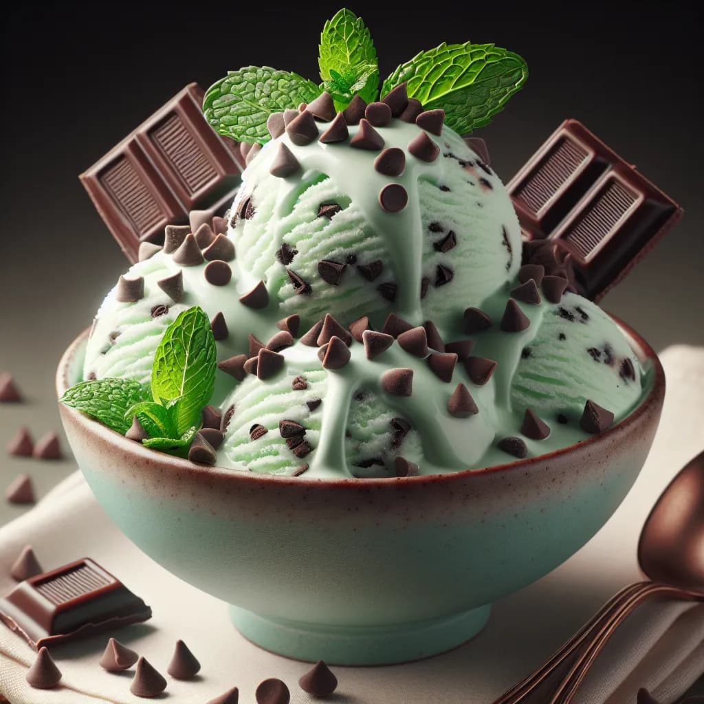 Mint Chocolate Chip Custard Ice Cream