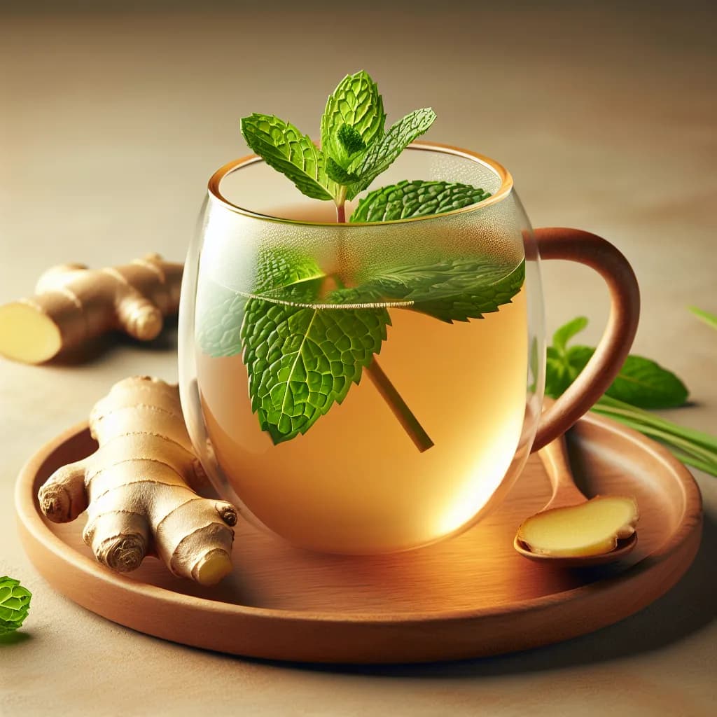 Mint and Ginger Kahwa