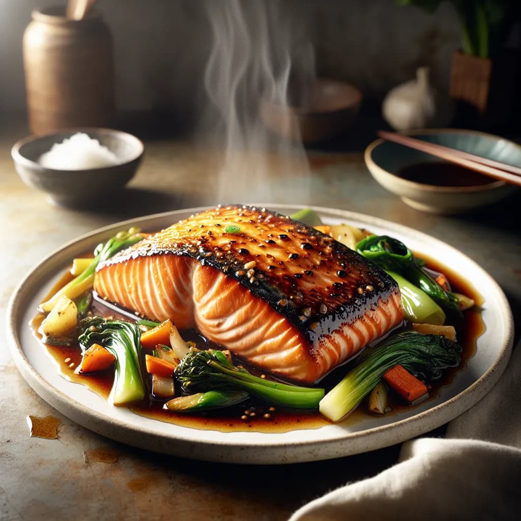 Miso Honey Glazed Salmon