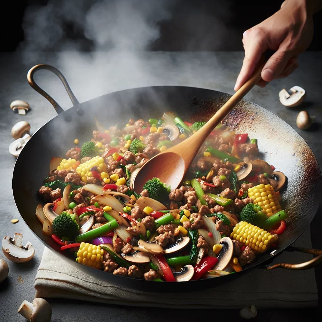Mixed Veggie and Pork Stir-Fry