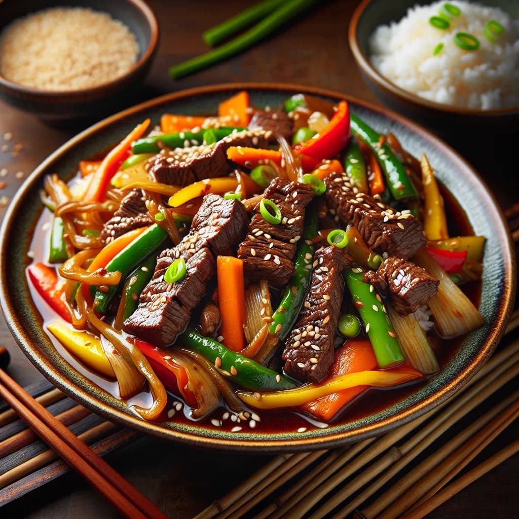 Mongolisches Rindfleisch