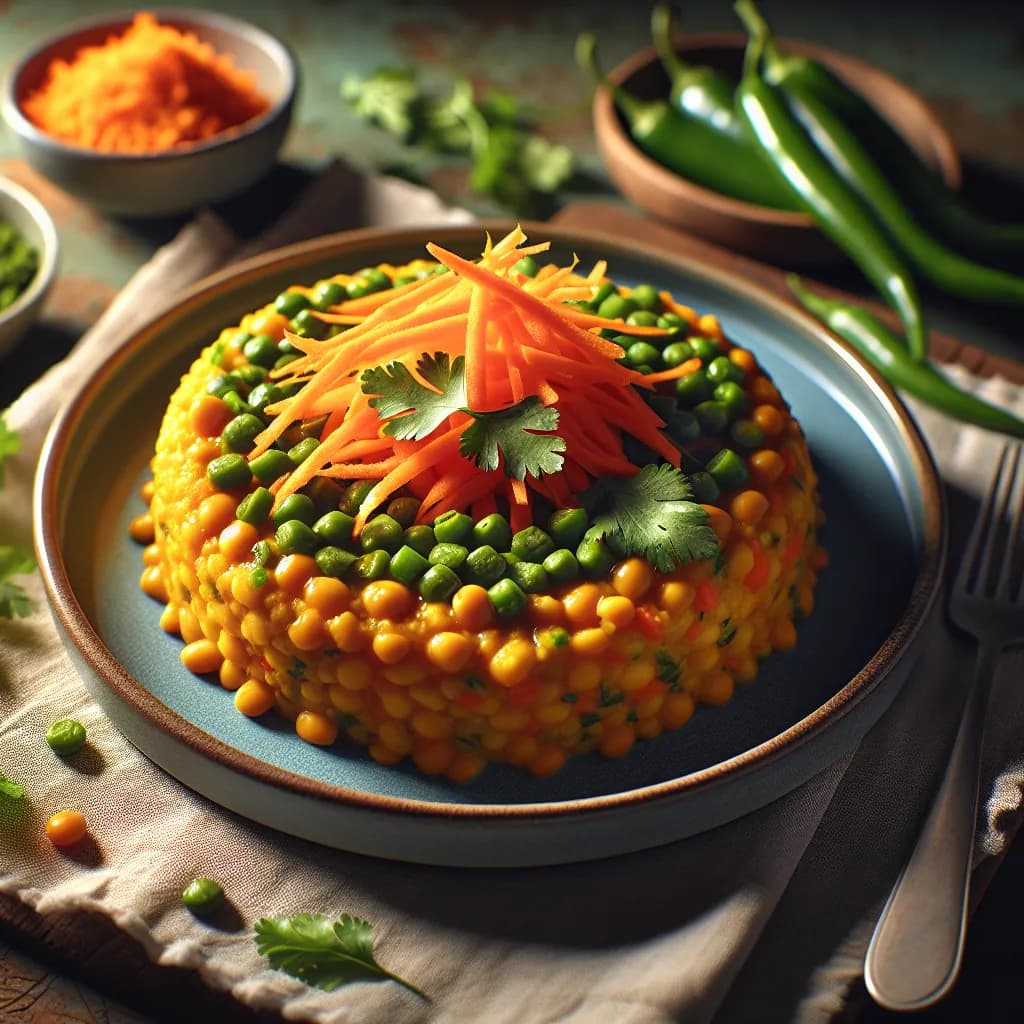 Moong Dal Chilla with Carrot and Capsicum