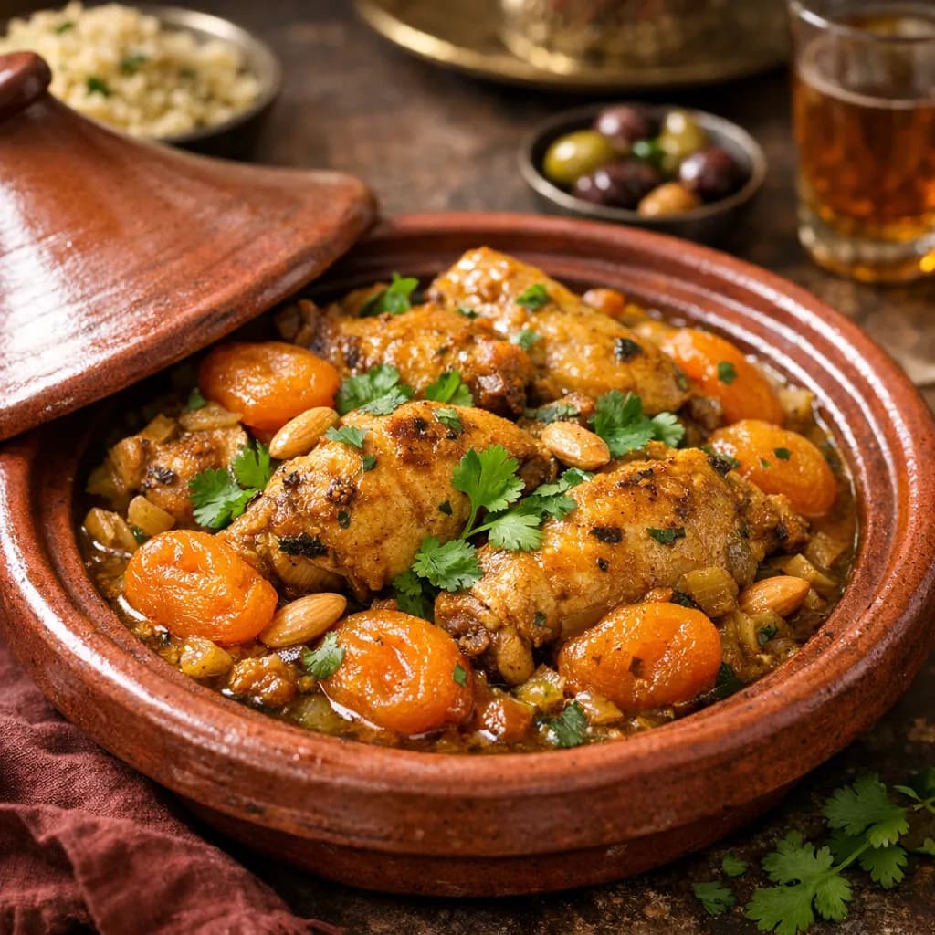 Moroccan Chicken Tagine with Apricots