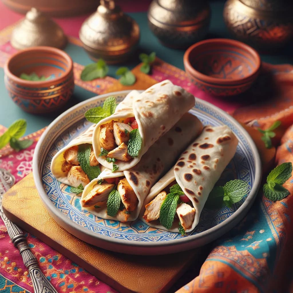 Moroccan Chicken Wraps