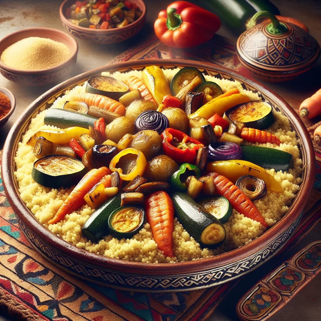 Moroccan Couscous with Roasted Vegetables