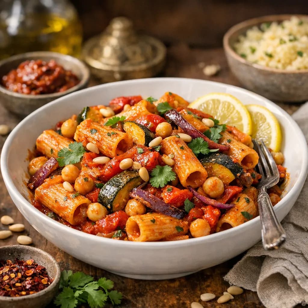 Moroccan Harissa Vegetable Pasta