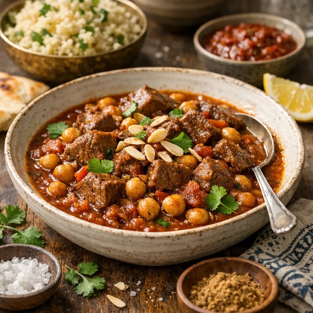 Moroccan Spiced Beef & Chickpea Stew