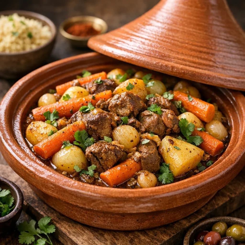 Moroccan Spiced Meat and Vegetable Tagine