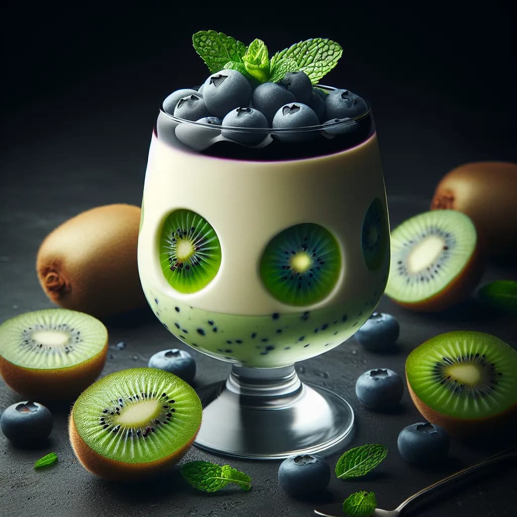 Mousse di Kiwi e Mirtilli