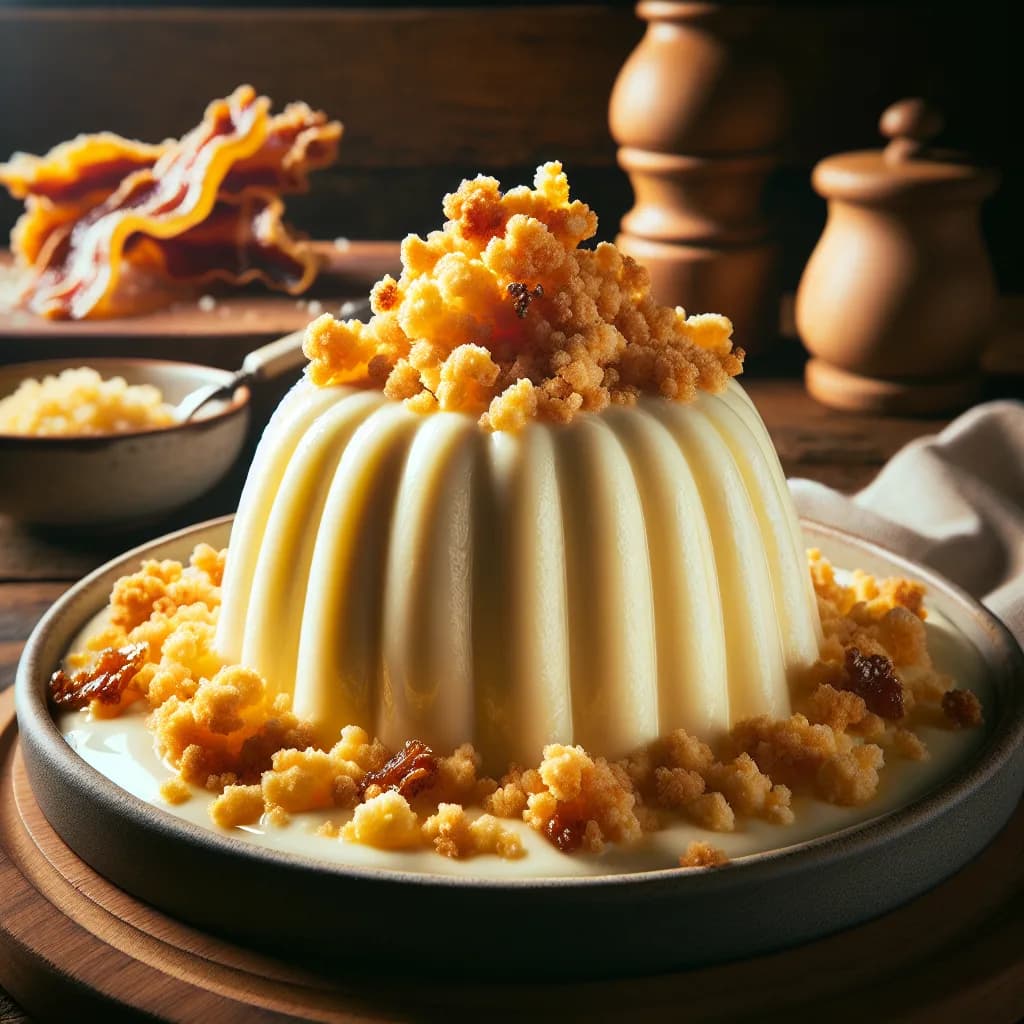 Mousse di Pecorino con Crumble di Guanciale