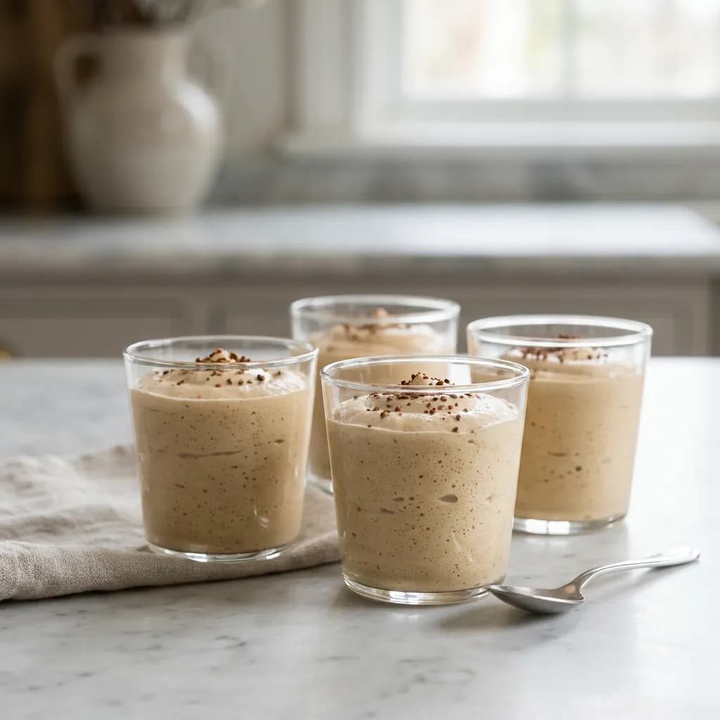 Mousse ligera de café y yogur griego