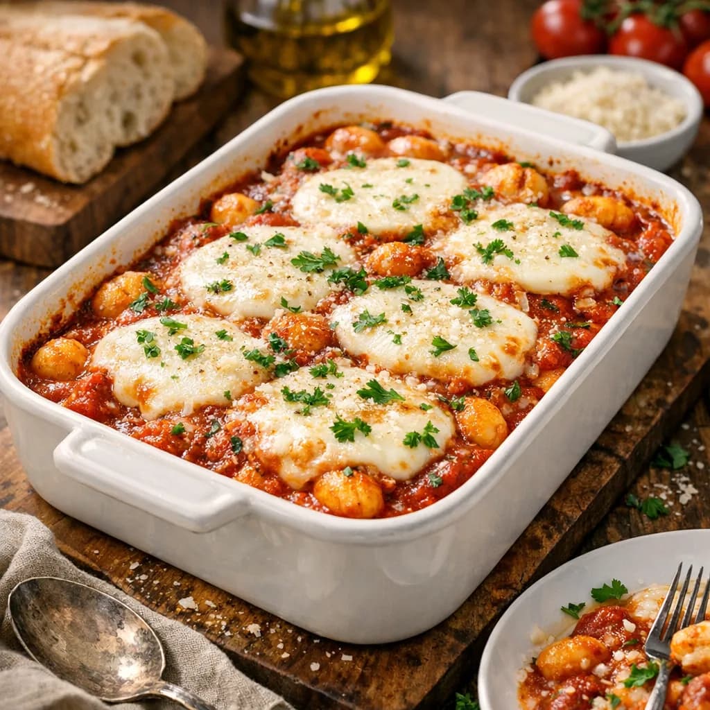 Mozzarella Marinara Gnocchi Bake