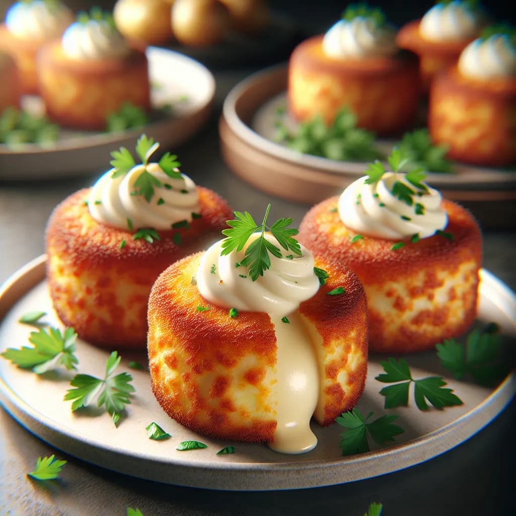 Mozzarella Stuffed Potato Cakes