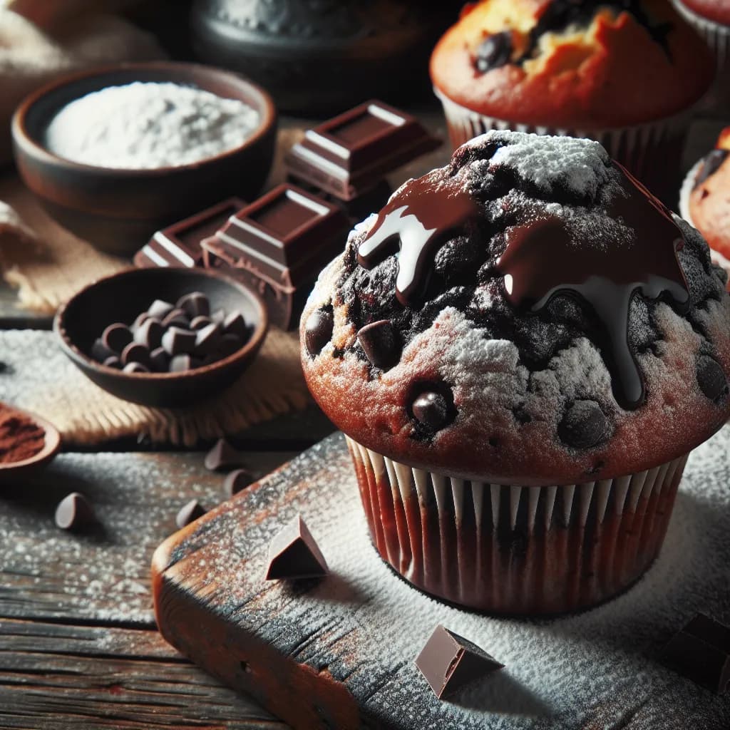 Muffin al Cioccolato Fondente e Farina di Riso