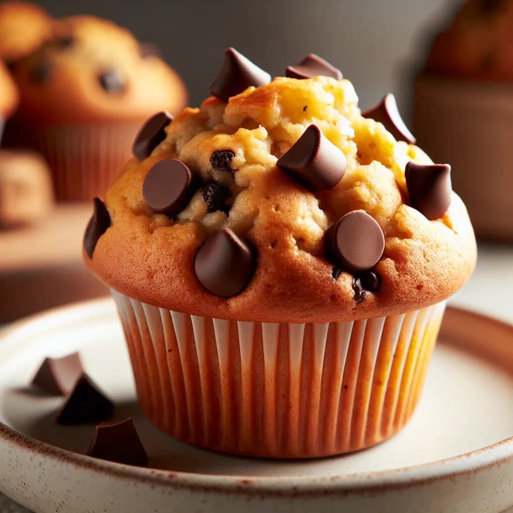 Muffin alle banane e gocce di cioccolato
