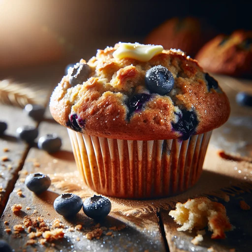Muffin di Crusca e Mirtilli