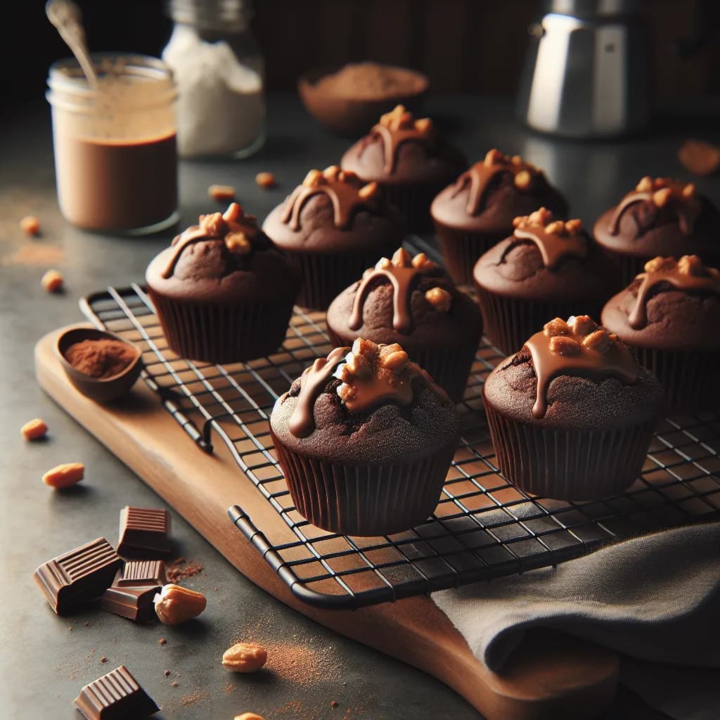 Muffins au chocolat et beurre d'arachide