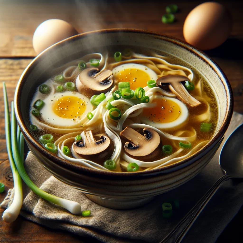 Mushroom Egg Drop Soup