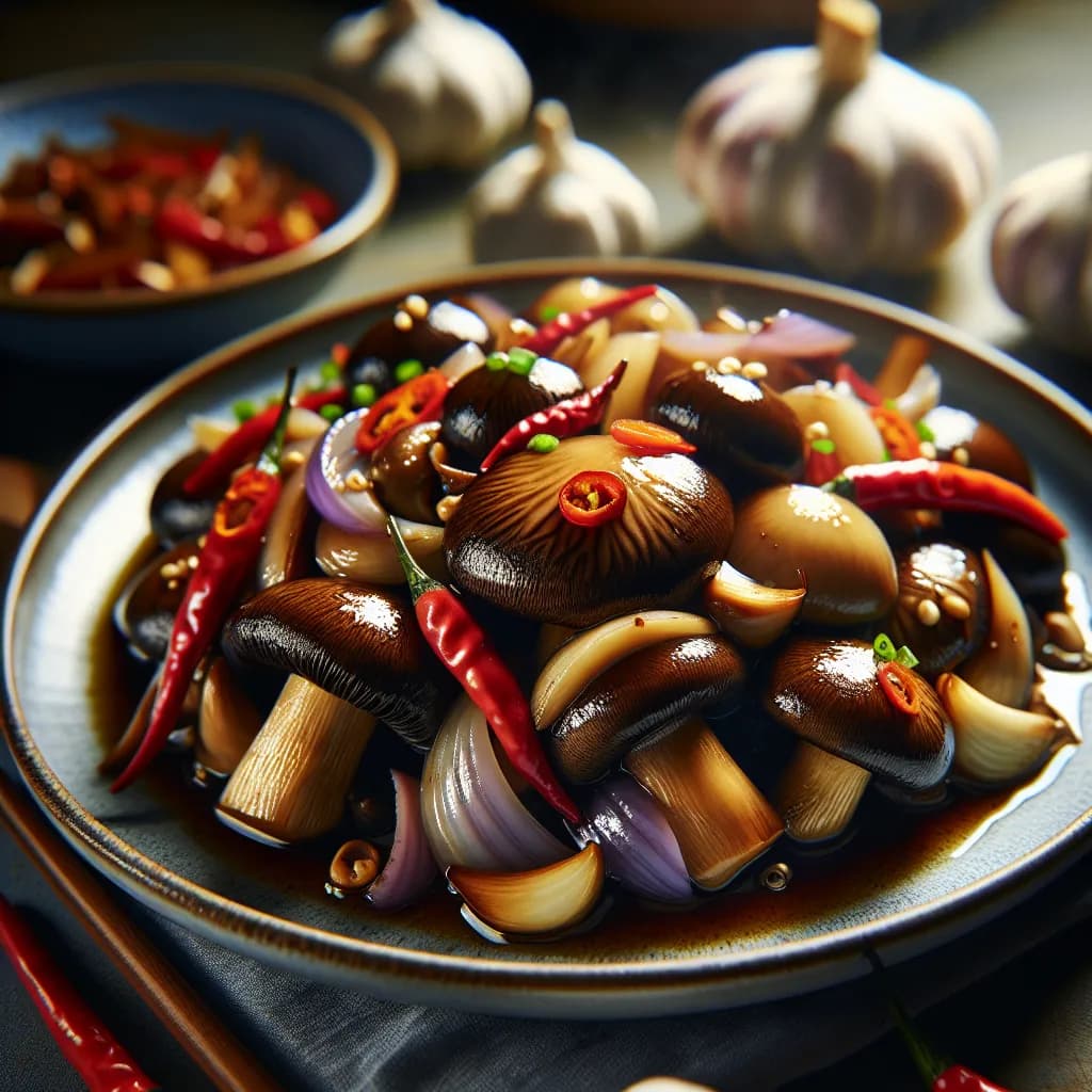 Mushroom Garlic Stir-Fry
