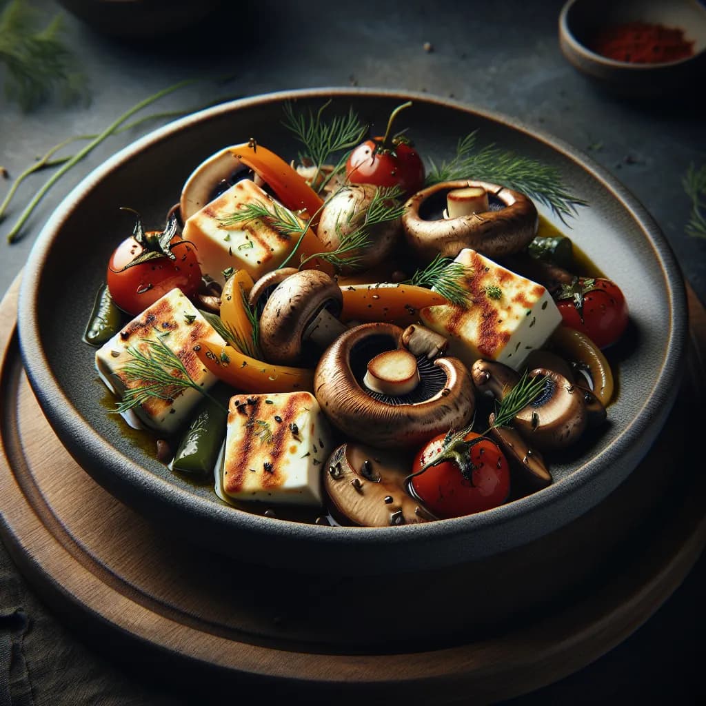 Mushroom Saganaki