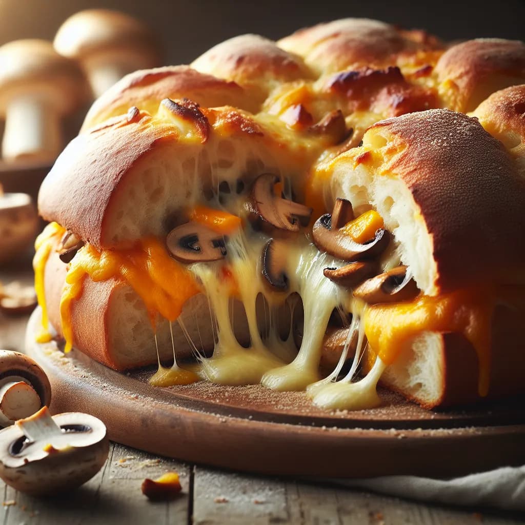 Mushroom and Cheese Stuffed Bread