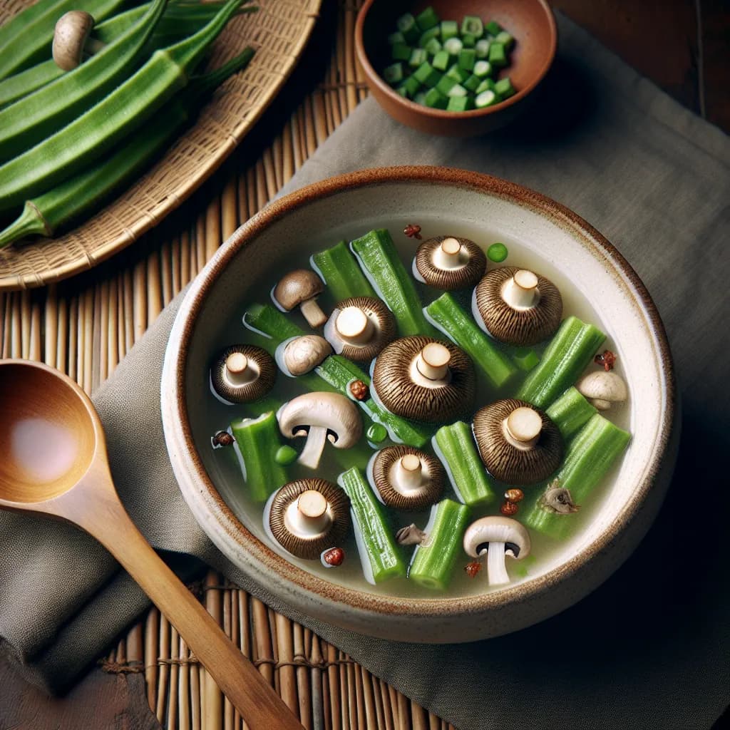 Mushroom and Okra Bulanglang