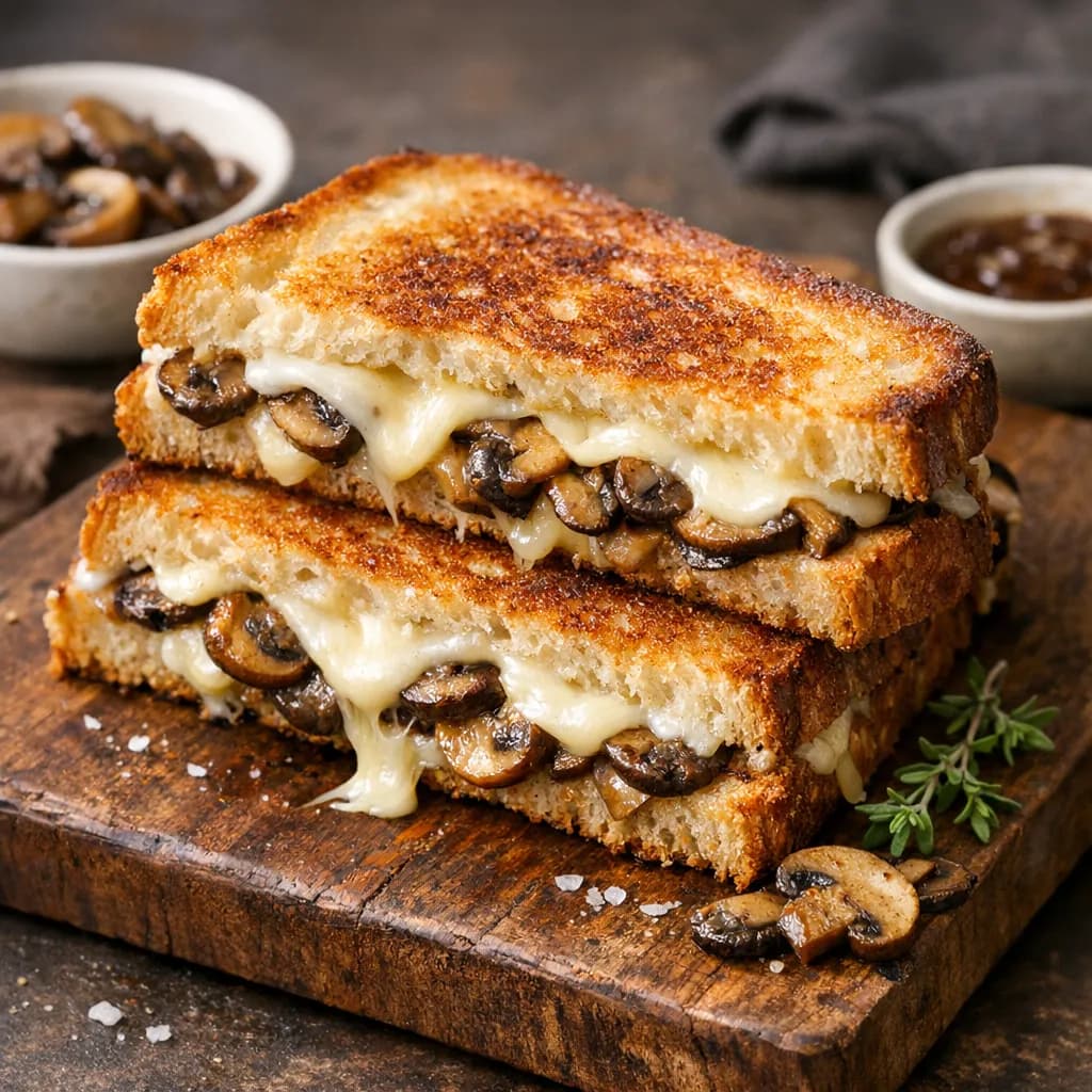 Mushroom and Provolone Grilled Cheese