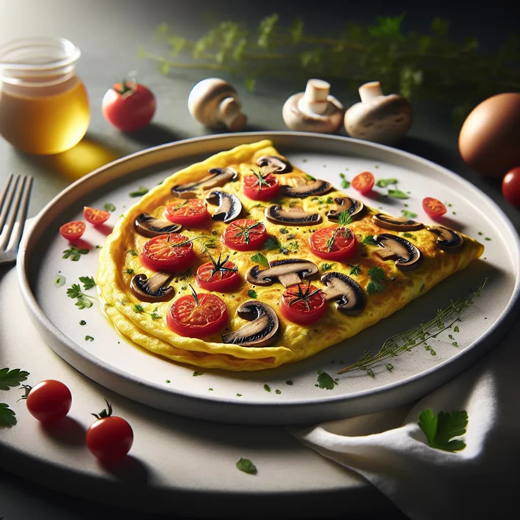 Mushroom and Tomato Omelette