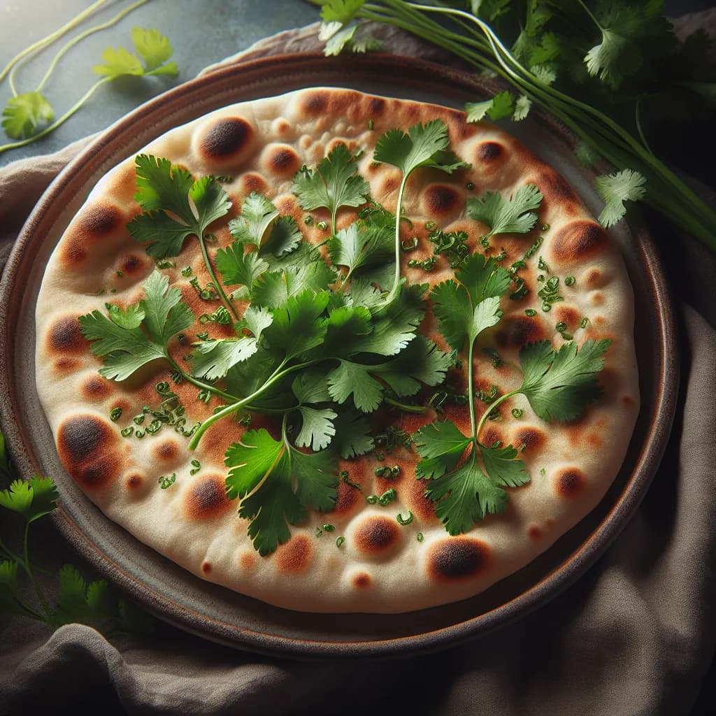 Naan Brot mit Koriander