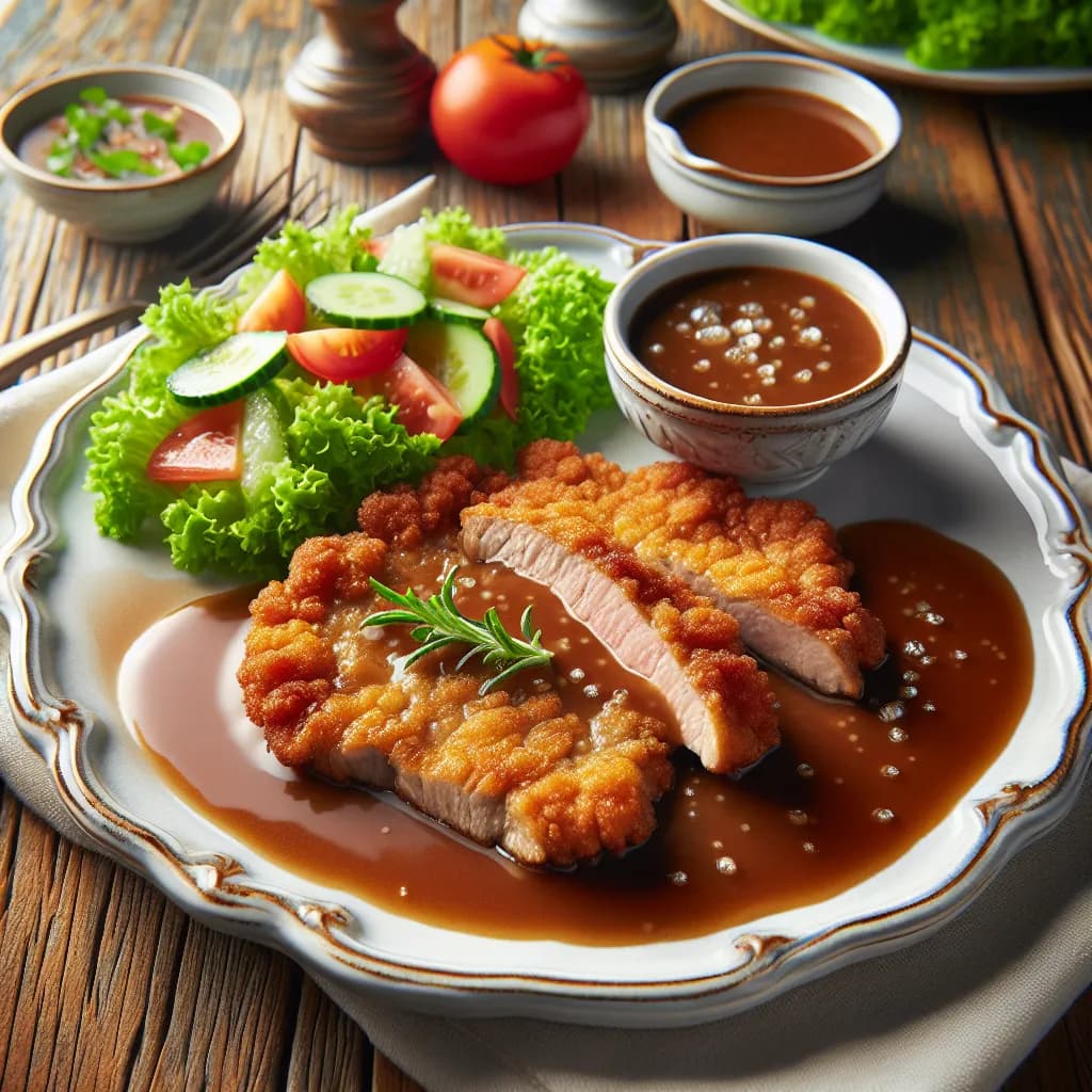 Naturschnitzel mit Bratensaft
