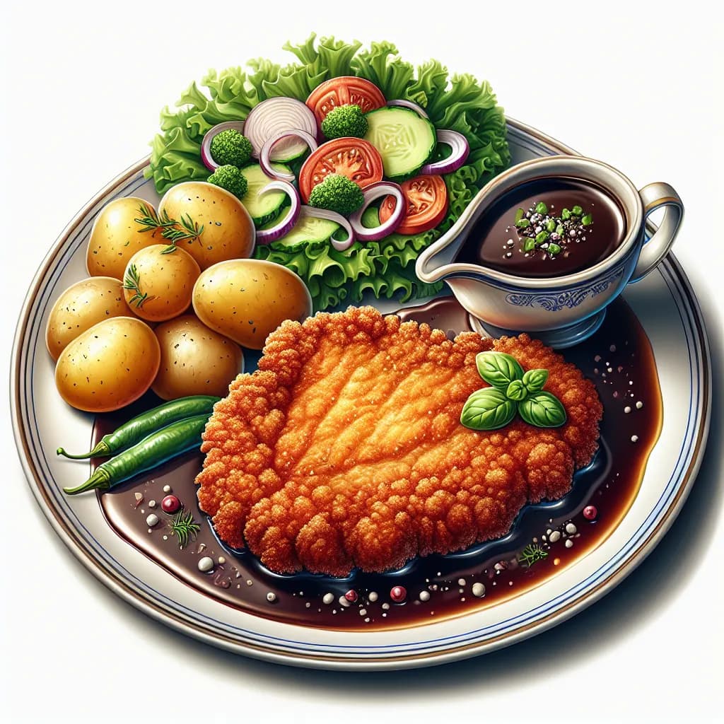 Naturschnitzel mit Natursaft