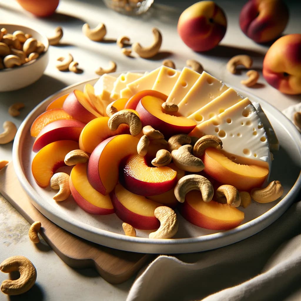 Nektarinen-Cashew-Salat mit Emmentaler