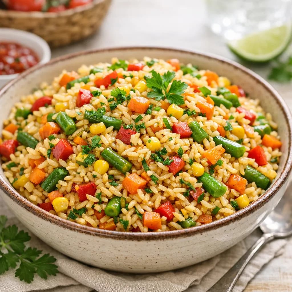 Nigerian Colorful Vegetable Rice