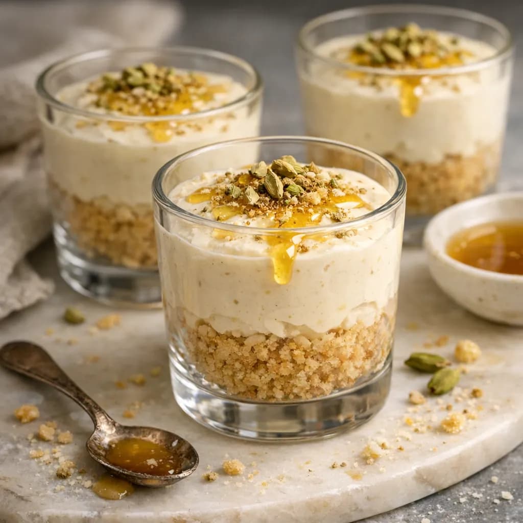 No-Bake Barfi Cheesecake Cups