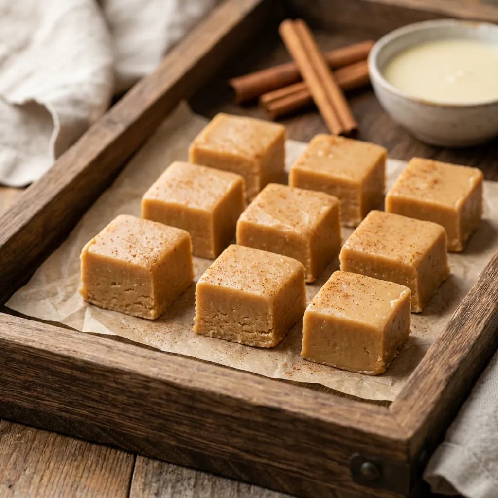No-Bake Cinnamon Condensed Milk Fudge Bites
