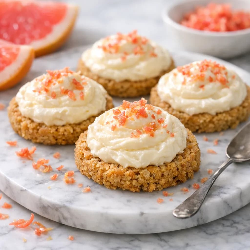 No-Bake Grapefruit Cheesecake Cookies