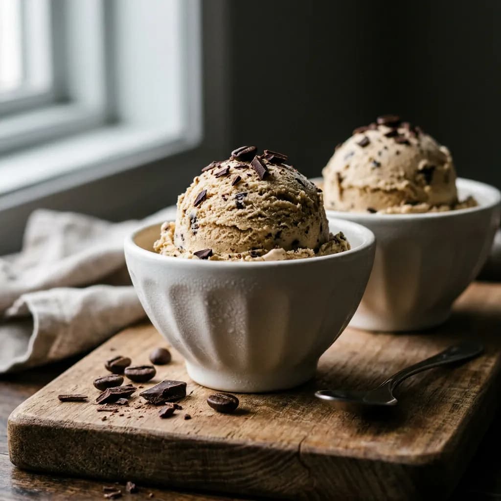 No-Churn Coffee Chocolate Chip Ice Cream
