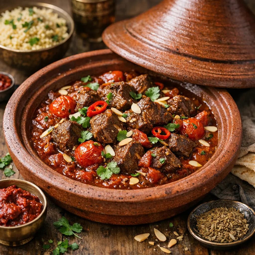 North African Harissa Beef & Tomato Tagine