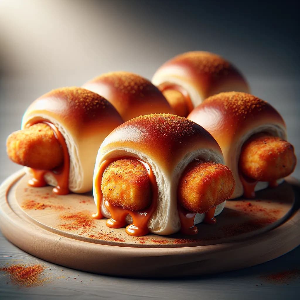 Nugget-Stuffed Bread Rolls