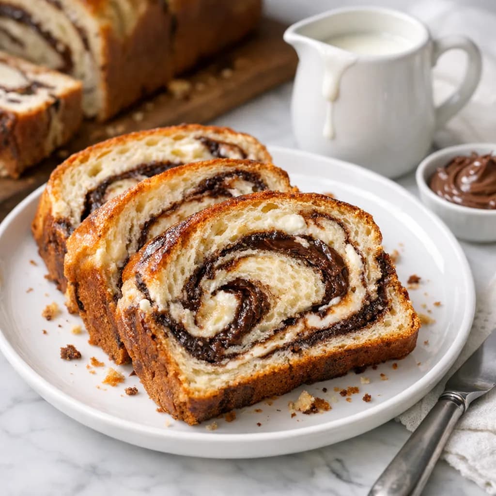 Nutella Cream Cheese Swirl Bread