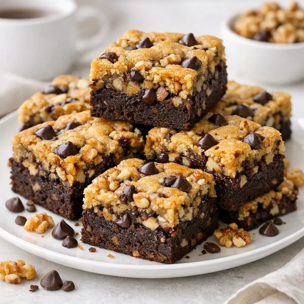 Nutty Brookie Squares