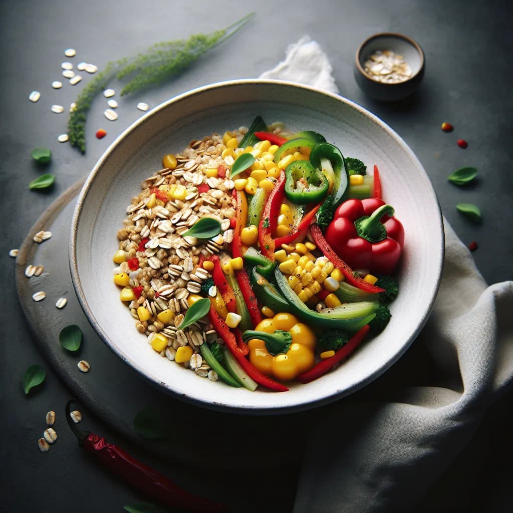 Oats and Capsicum Stir-Fry