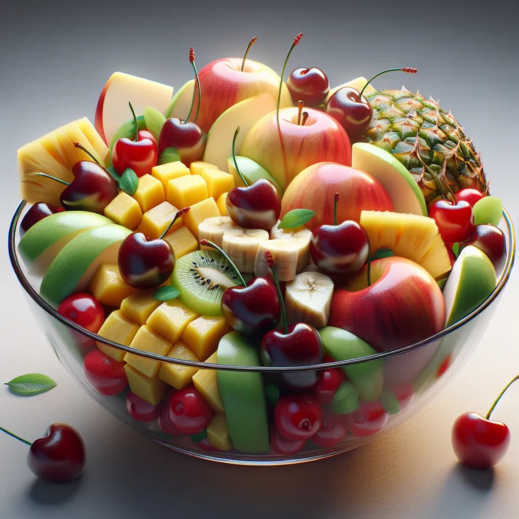 Obstsalat mit Honigmelone und Ananas